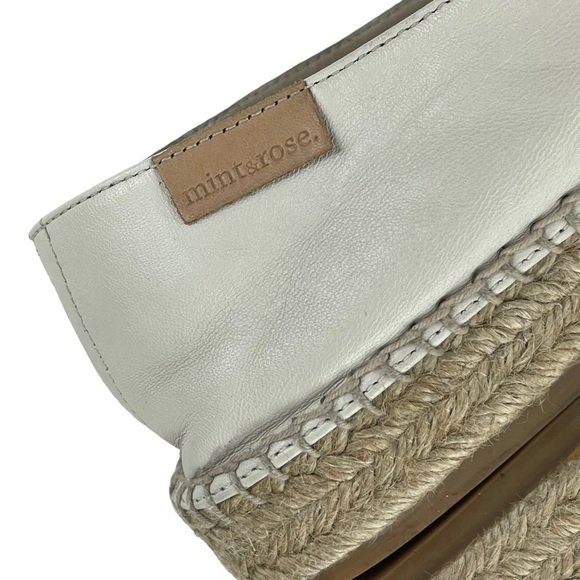 ANTHROPOLOGIE MINT & ROSE PORTOFINO LEATHER JUTE WRAP ESPADRILLE PLATFORMS - Picture 14 of 16